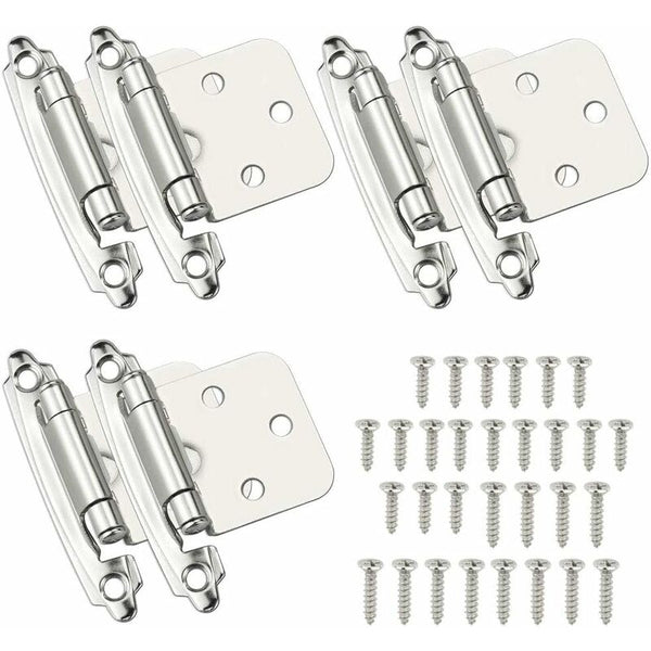 6 Pcs Self Closing With Damper Cold Rolled Steel Closet Shoe Cabinet Door Hinges