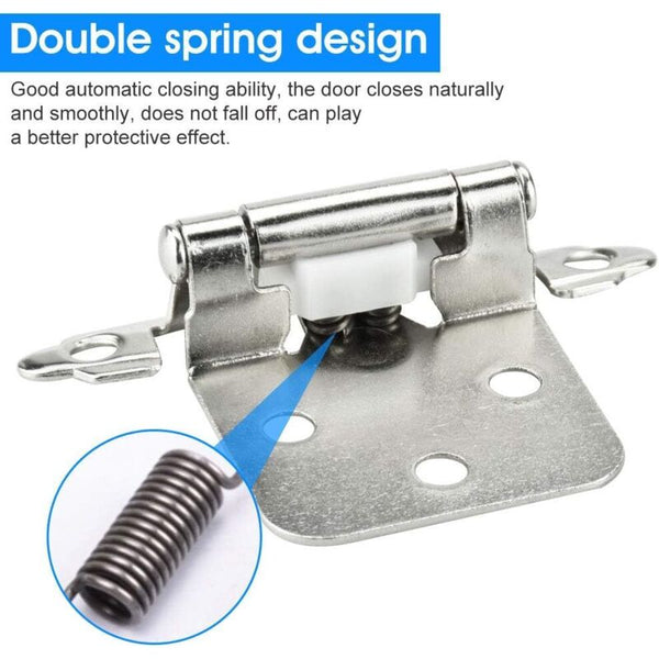 6 Pcs Self Closing With Damper Cold Rolled Steel Closet Shoe Cabinet Door Hinges