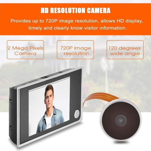 Smart Indoor/Outdoor Peephole Camera Doorbell Security 120 Degree Wide View Digital Viewer And Smart Doorbell Parts