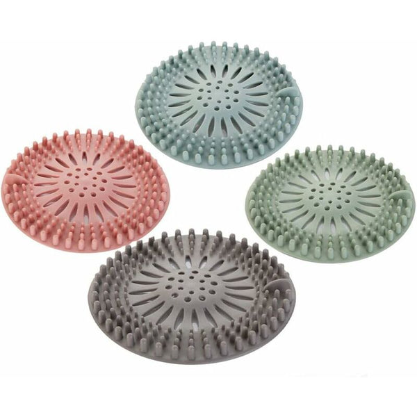 4 Pcs Silicone Hair Filter Universal Drain Protector Device Can Be Used In Bathroom Bathtub Kitchen Drain Grates