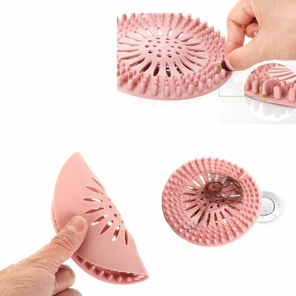 4 Pcs Silicone Hair Filter Universal Drain Protector Device Can Be Used In Bathroom Bathtub Kitchen Drain Grates