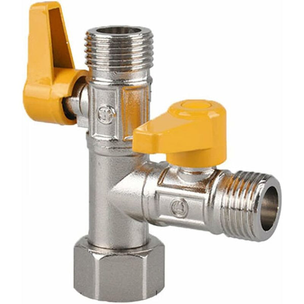 Brass Three Way Valve Shower Connection Kitchen Or Bathroom Stop Other Shower & Bath Accessories