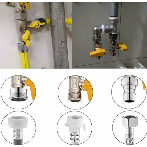 Brass Three Way Valve Shower Connection Kitchen Or Bathroom Stop Other Shower & Bath Accessories