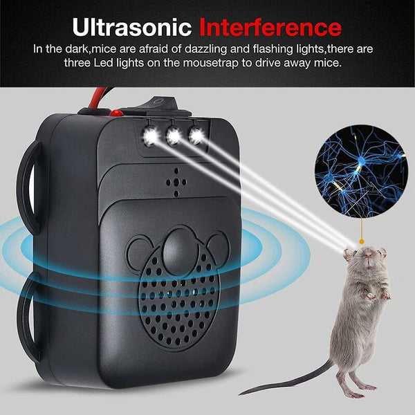Ultrasonic Car Repellent With Led Strobe Garage For Rodents Mice Pests Home Attic Camping Ultrasonic Pest Repellers
