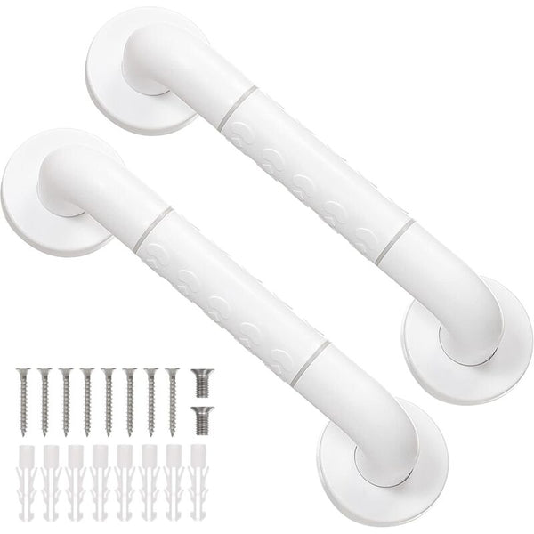 2 Stainless Steel Bathroom Grab Bars 30Cm Handles & Rails