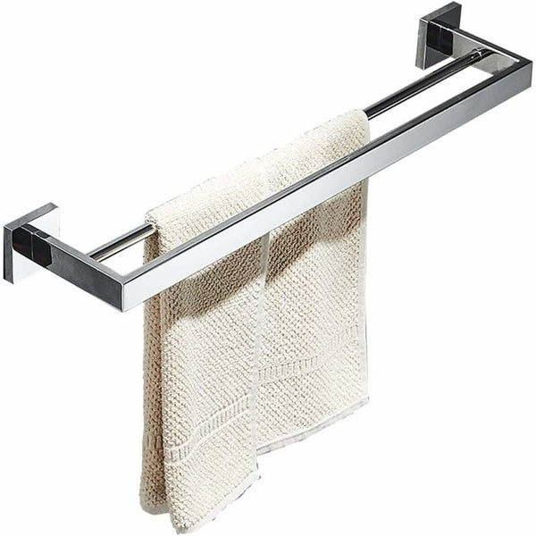 Double Towel Bar 60Cm Chrome Polished Stainless Steel Wall Mounted Towel Racks