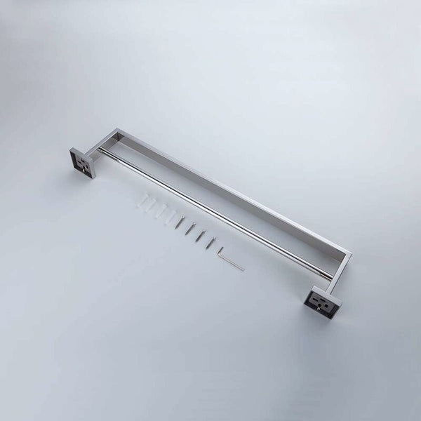 Double Towel Bar 60Cm Chrome Polished Stainless Steel Wall Mounted Towel Racks