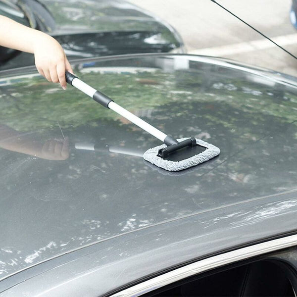 Windshield Cleaning Brush Car Window Wash With Extendable Handle Microfiber Pad 180 Degree Rotation Defogger Other Automotive Care Supplies
