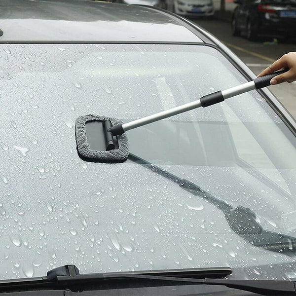 Windshield Cleaning Brush Car Window Wash With Extendable Handle Microfiber Pad 180 Degree Rotation Defogger Other Automotive Care Supplies