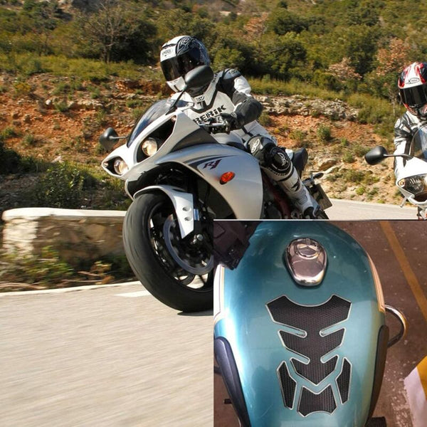 Tank Pad Motorcycle Carbon Fiber Protector Sport Sticker Protective 3D Gas Decals & Stickers