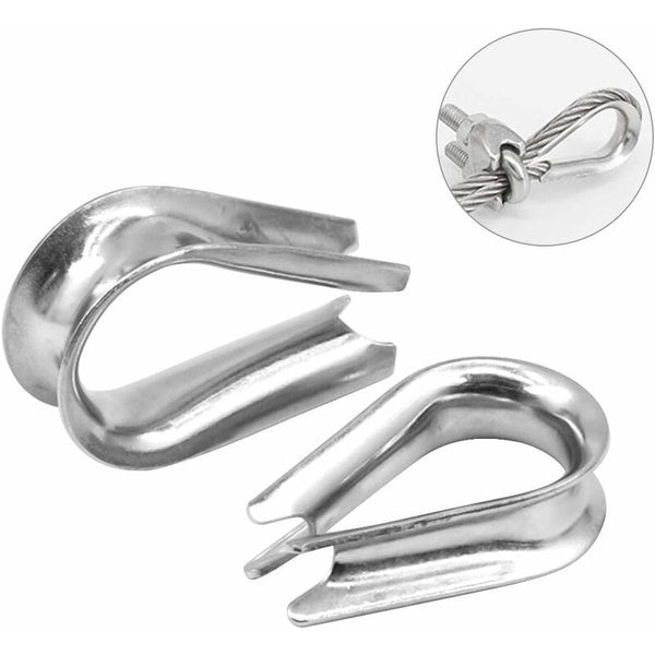250 Pcs Aluminum Wire Rope Thimbles & Double Barrel Sleeves Assortment Wire & Cable Connectors