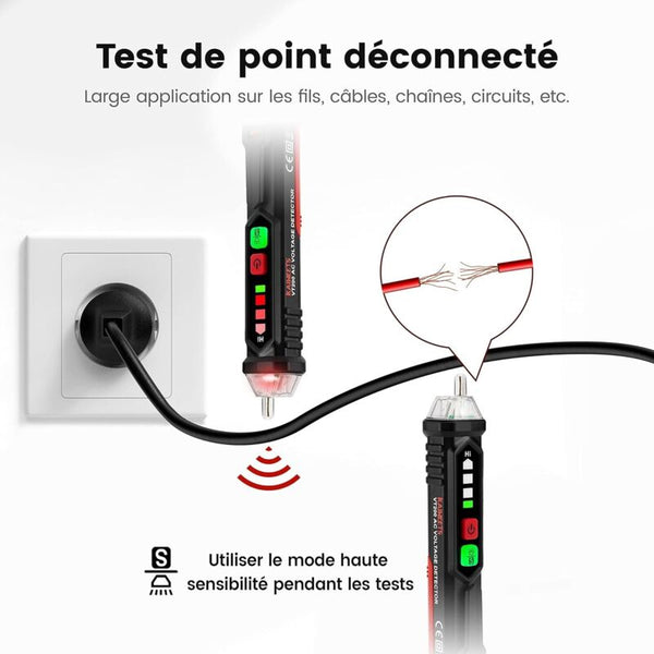 Non Contact Voltage Detector Tester With Adjustable Sensitivity Voltage/Phase Current Voltage Detectors