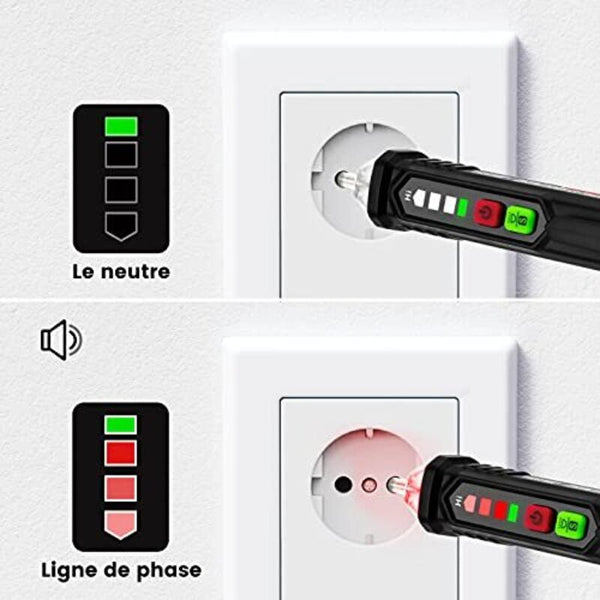 Non Contact Voltage Detector Tester With Adjustable Sensitivity Voltage/Phase Current Voltage Detectors