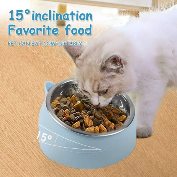 Cat Bowl Pet Set Raised And Tilted Small Dog Removable 15 Cat Bowls