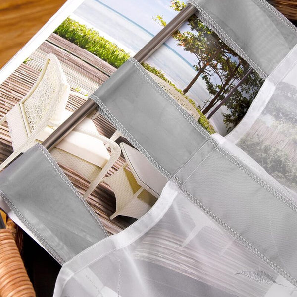 Embroidery Roman Blinds Sheer Curtains Decoration For Bedroom Balcony Kitchen Grey 80Cmx140cm Blinds & Shades