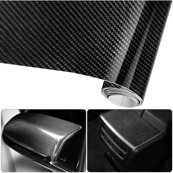 6D Waterproof Car Sticker Film Carbon Fiber Vinyl Adhesive 30300Cm Non For Computer Phone Case Decals & Stickers