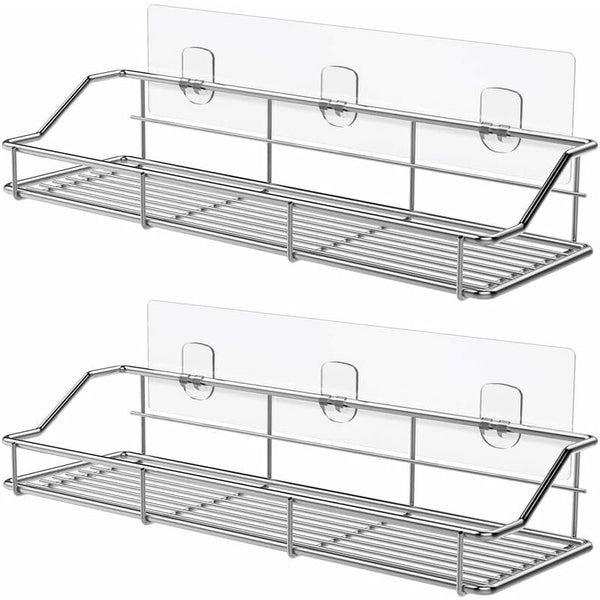 2 Pack Stainless Steel Shower Caddy No Drilling Required Bath Caddies & Trays
