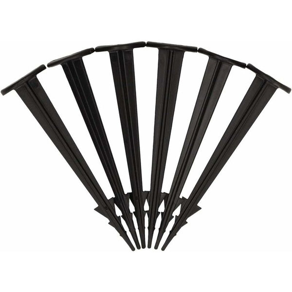 Pack Of 100 Ground Stakes For Fixing Weed Control Fabric Or Mole Netting Black Lawn Stakes