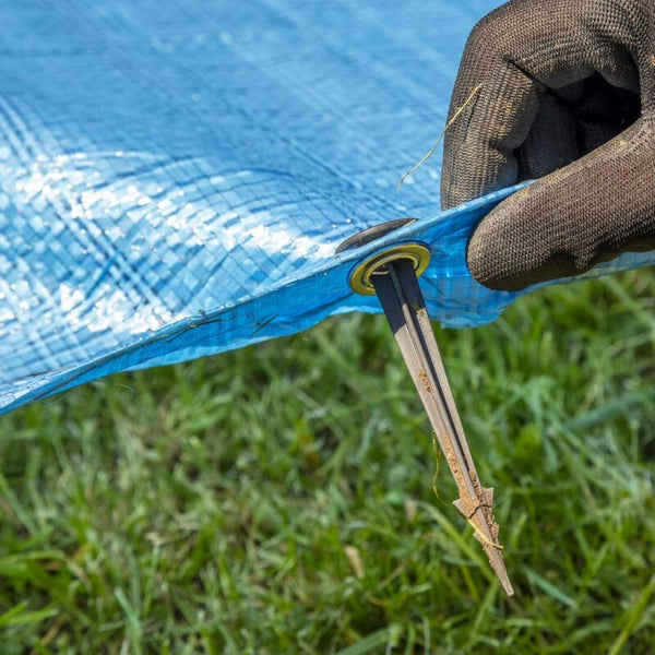 Pack Of 100 Ground Stakes For Fixing Weed Control Fabric Or Mole Netting Black Lawn Stakes