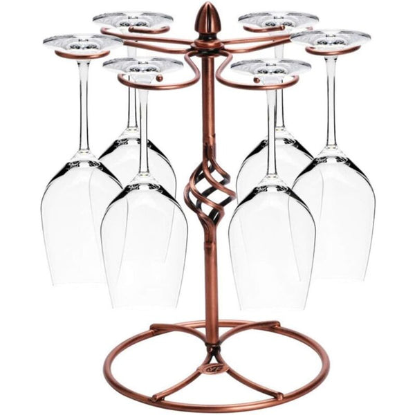 1Pc Wine Glass Rack Stemware Holder With Drying Holds 6 Glasses(Wine Not Included). Racks