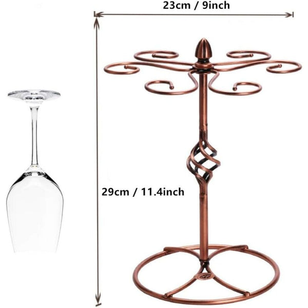 1Pc Wine Glass Rack Stemware Holder With Drying Holds 6 Glasses(Wine Not Included). Racks