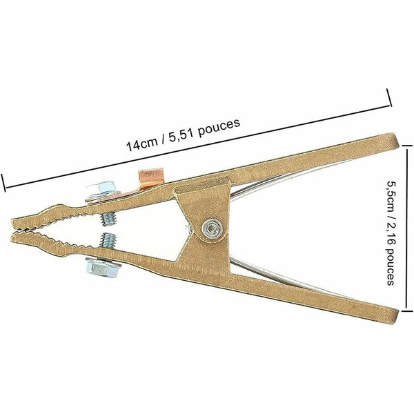 Welding Ground Clamp 260A Heavy Duty Brass Jaw Earth For Welder Station Clamps & Vices