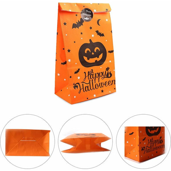 Halloween Paper Bag Candy Gift Set 36 Pcs Kraft Kids Birthday Party Wedding Wrapping Gift Bags