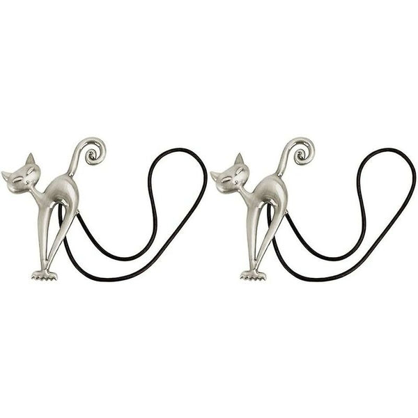 2 Pcs Magnetic Curtain Tiebacks Buckle Beautiful Cat Pattern Clip Accessories For Home Curtain Poles & Accessories