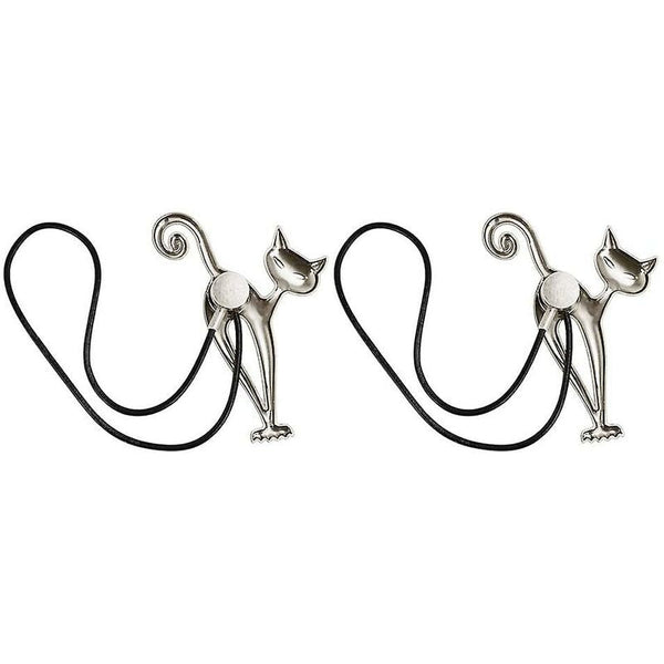 2 Pcs Magnetic Curtain Tiebacks Buckle Beautiful Cat Pattern Clip Accessories For Home Curtain Poles & Accessories