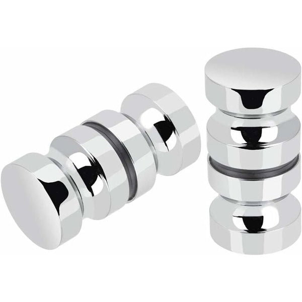 2 Pairs Stainless Steel Sliding Shower Door Knobs Glass Handles For Bathroom Kitchen Home Office Hotel Shower Doors