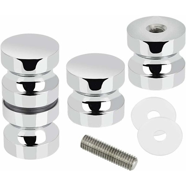2 Pairs Stainless Steel Sliding Shower Door Knobs Glass Handles For Bathroom Kitchen Home Office Hotel Shower Doors