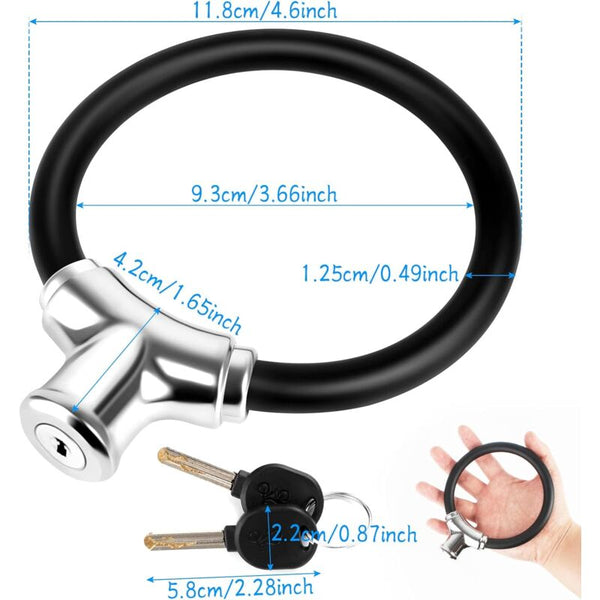 Bicycle Lock Zinc Alloy Bike Universal Portable High Security Anti Theft Cable Mount Mtb Scooter Locks & Security