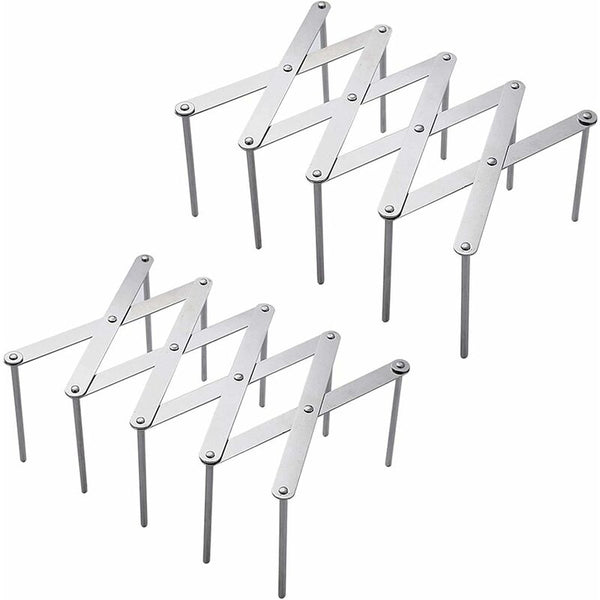 2 Pcs Stainless Steel Lid Rack Kitchen Utensil Organizer Adjustable Design Holder For Storing Pots Glass Lids Sink Organisers