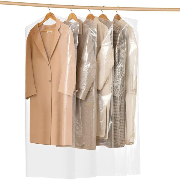 30 Pieces Garment Covers Dustproof Pouch Transparent Protective For Dress Suits Coats 60 X 120 Cm Garment Bags