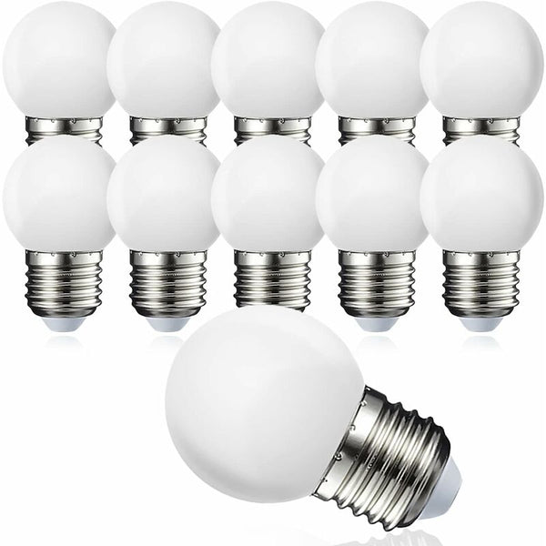 Pack Of 10 E27 G45 Led Globe Warm White 3000K 5W Matte Polycarbonate Shell Non Dimmable [Energy Class G] Light Bulbs