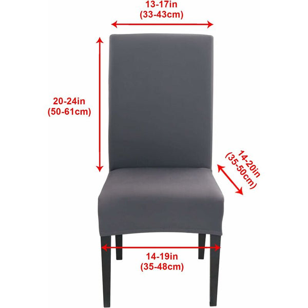 Stretch Dining Chair Covers Set Of 6 Universal Washable Polyester Spandex Slipcovers