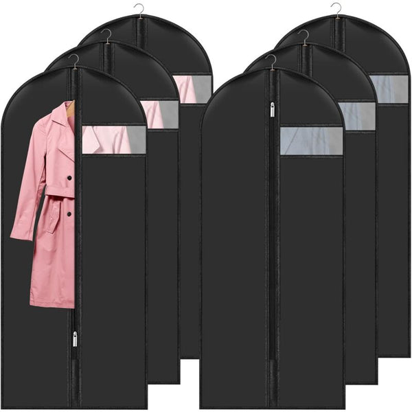 Garment Covers 60 X 140 Cm Pack Of Waterproof Dustproof Clothes With Zip Hanging For Storage Garment Bags