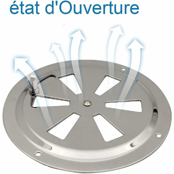 Round Ventilation Grille Adjustable Air Stainless Steel Inlet And Exhaust 125Mm Exhaust Fans & Ventilators