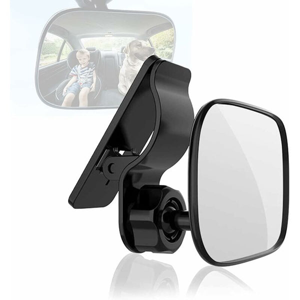 Baby Car Mirror 360A Rotation Rear View With Clip Monitor For Wide Back Mirrors