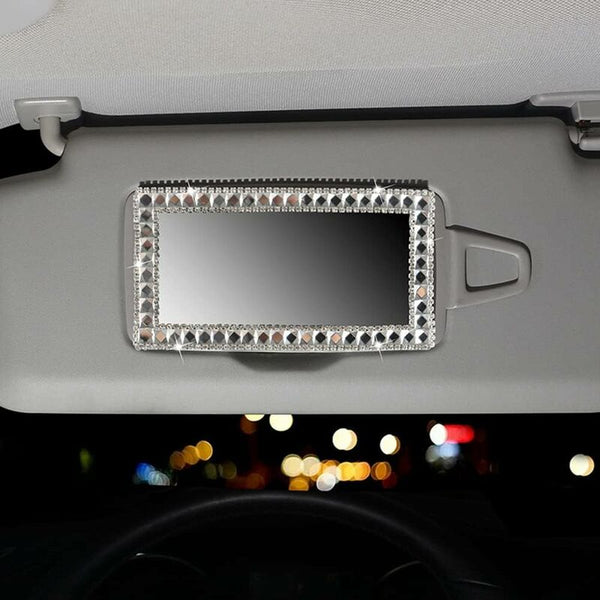 Car Visor Mirror Makeup Bling Self Adhesive Stainless Steel Portable Vanity Mirror15cm X Makeup Mirrors