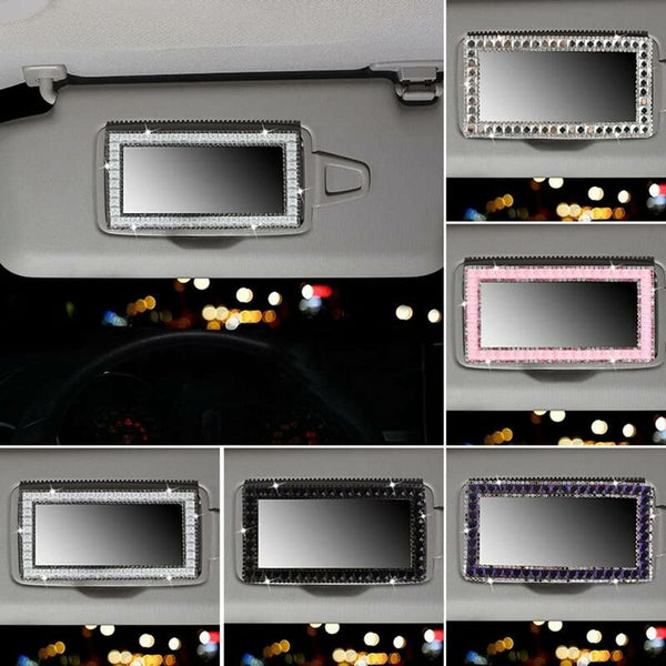 Car Visor Mirror Makeup Bling Self Adhesive Stainless Steel Portable Vanity Mirror15cm X Makeup Mirrors