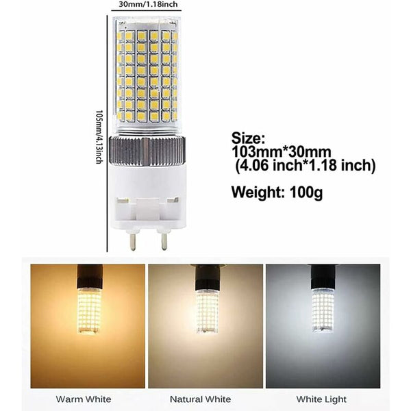 G12 Led Bulb 16W Natural White Bi Pin Corn 4000K 1600 Lumen Ceiling Light Floodlight For Home Street Garage Light Bulbs