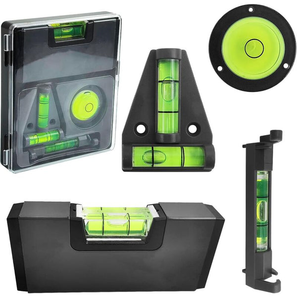 4 Piece Mini Magnetic Spirit Level Set For Accurate Measurements Spirit Levels