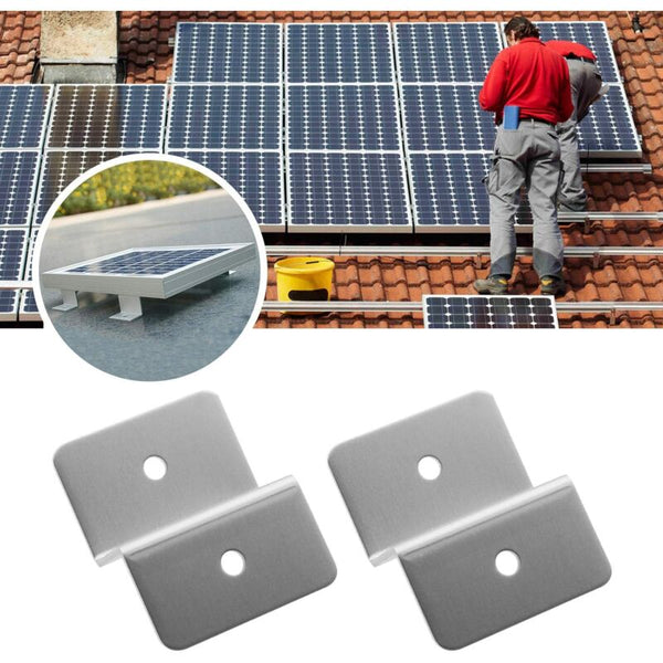 Solar Panel Mounting Bracket Kit Z Type With Nuts And Bolts 1 Hole Braces & Brackets