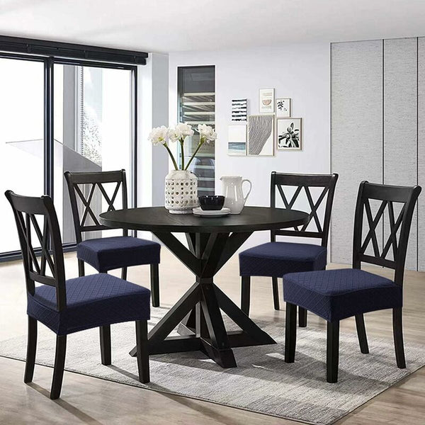 Diamond Lattice Waterproof Seat Covers For Dining Room Chairs Stretch Kitchen Chair Covers