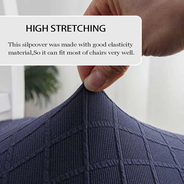 Diamond Lattice Waterproof Seat Covers For Dining Room Chairs Stretch Kitchen Chair Covers