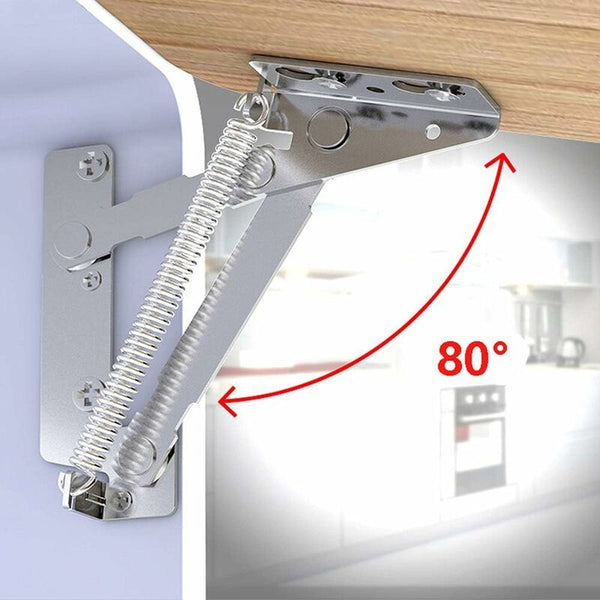 80 Degree Cabinet Hinge Full Lid Furniture Base Spring 1 Pair Furniture Parts