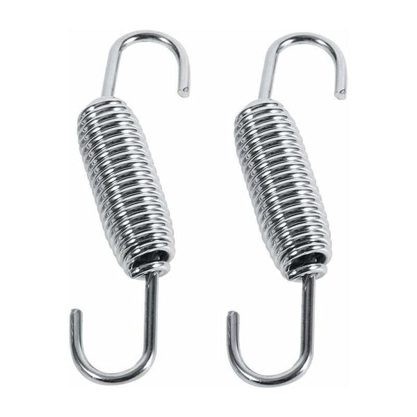 2 Pcs Exhaust Pipe Spring65mm Length Muffler Swivel Stainless Steel Rotating Mounting Springs With Exhaust Pipes