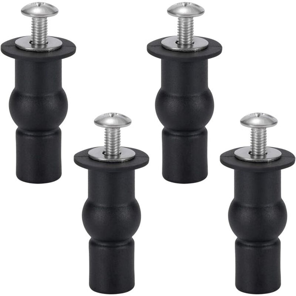 Toilet Seat Fixing Hinge Screws For General Seats 4Pcs Black Toilet Seats