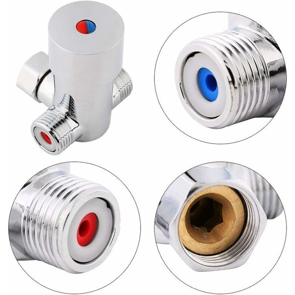 3 Way Mixer Tap Water Temperature Control For Automatic Faucet In Bathroom Connectors Valves & Accessories